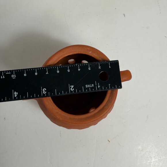 Terracotta Garlic Keeper Jar with Lid Kitchen Storage Pot Rustic Kitchen Decor - Picture 11 of 12